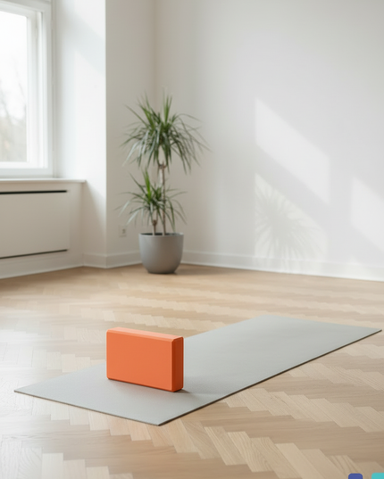 Großer Yoga-Block in Orange | 2er-Set, 23 x 15 x 8 cm - Ansicht 3