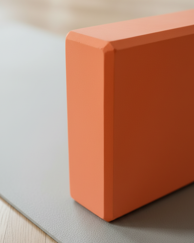 Großer Yoga-Block in Orange | 2er-Set, 23 x 15 x 8 cm - Ansicht 4