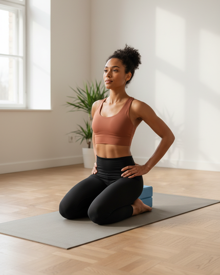 Yoga-Block aus Schaumstoff in Hellblau - 2er-Set - Ansicht 1