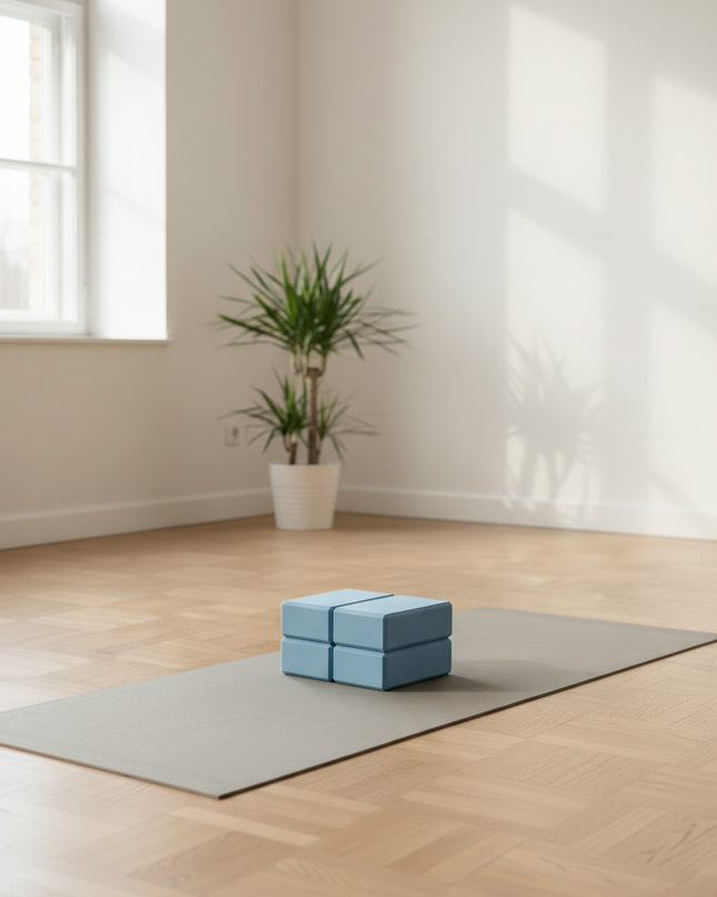 Yoga-Block aus Schaumstoff in Hellblau - 2er-Set - Ansicht 2