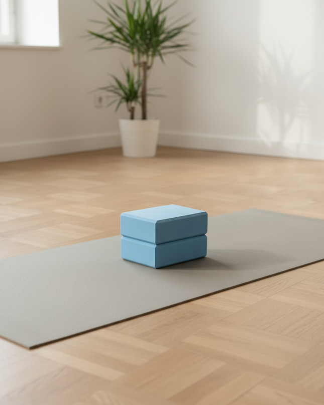 Yoga-Block aus Schaumstoff in Hellblau - 2er-Set - Ansicht 3