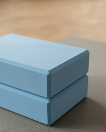 Yoga-Block aus Schaumstoff in Hellblau - 2er-Set - Ansicht 4