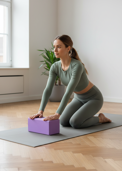 Weicher Yoga-Block in Lila | Yogamatte - Ansicht 1