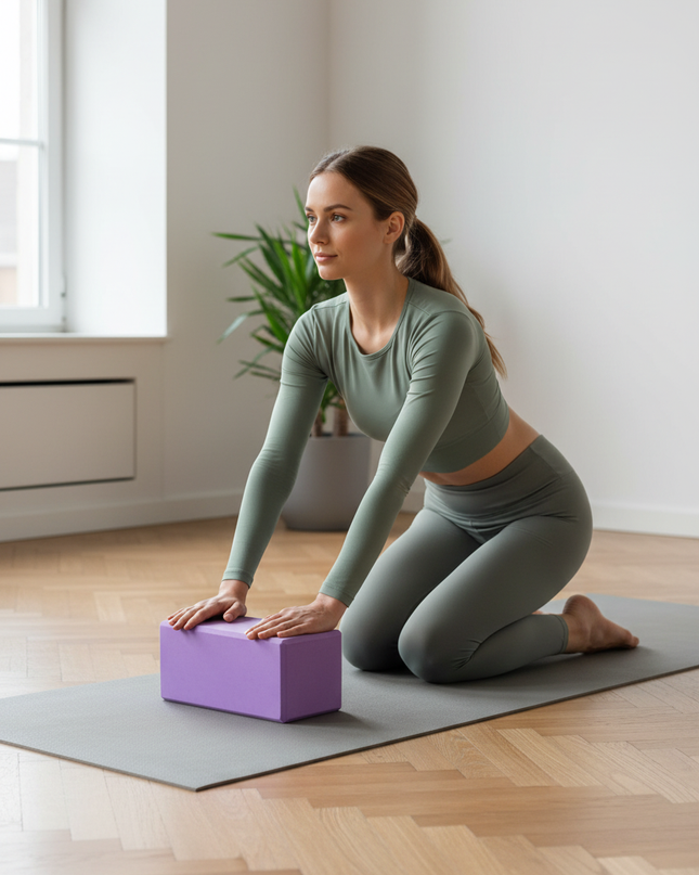 Weicher Yoga-Block in Lila | Yogamatte - Ansicht 1