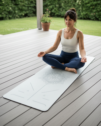 Soft Thick Yoga Mat: 6 mm dicke TPE-Matte mit Mandala - Ansicht 1