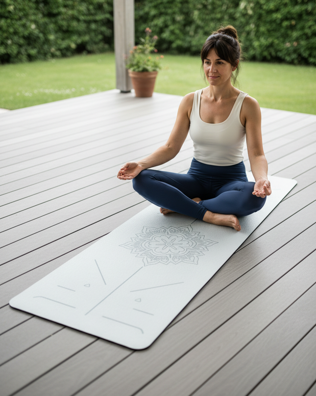 Soft Thick Yoga Mat: 6 mm dicke TPE-Matte mit Mandala - Ansicht 1