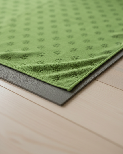 Yoga Towel mit Noppen: rutschfest, grün, 183 x 63 cm - Ansicht 4