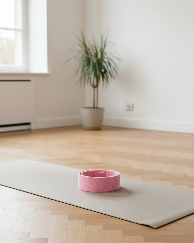 Yogagurt aus Baumwolle: 3 Längen, D-Ring-Schnalle - Ansicht 2