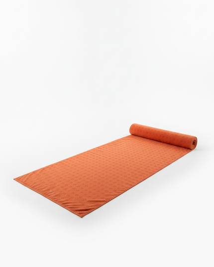 Yogahandtuch in Orange mit rutschfesten Noppen - Ansicht 5