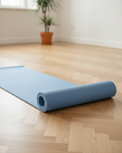 Yogamatte rutschfest in Hellblau: TPE, 6 oder 10 mm - Ansicht 3