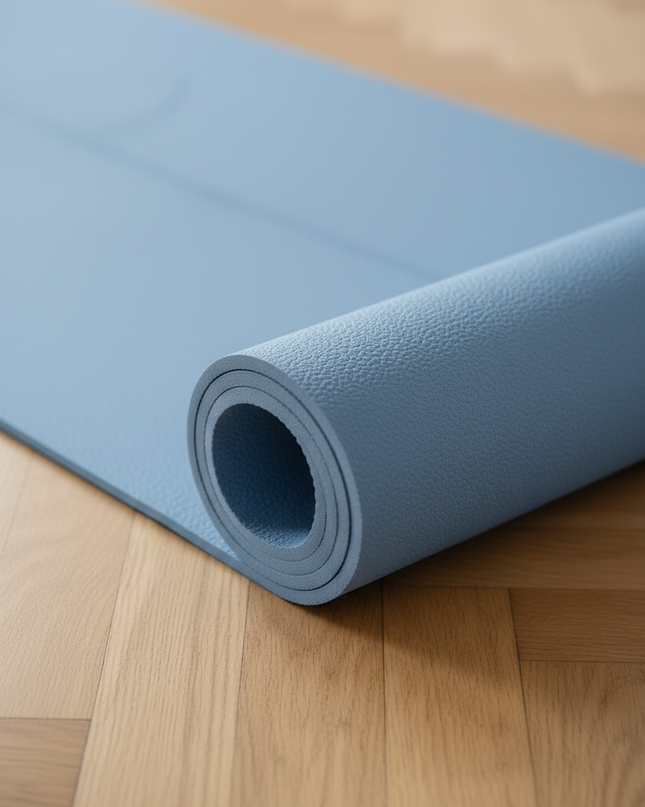 Yogamatte rutschfest in Hellblau: TPE, 6 oder 10 mm - Ansicht 4