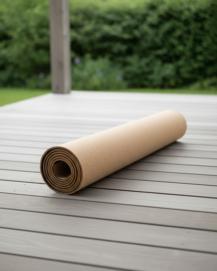 Braune Yogamatte aus Kork - rutschfest und natürlich - Ansicht 3
