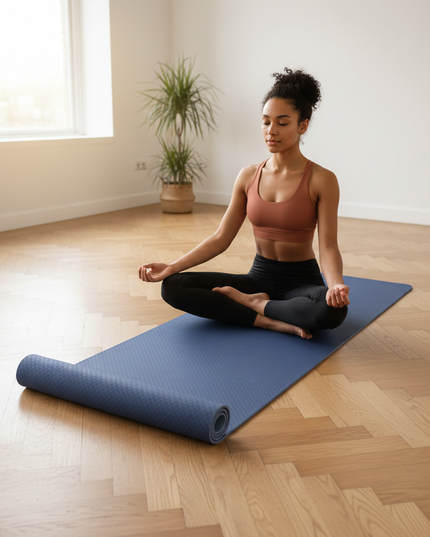 Yogamatte groß und breit: 6 mm Dämpfung, TPE - Ansicht 1