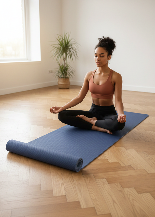 Yogamatte groß und breit: 6 mm Dämpfung, TPE - Ansicht 1