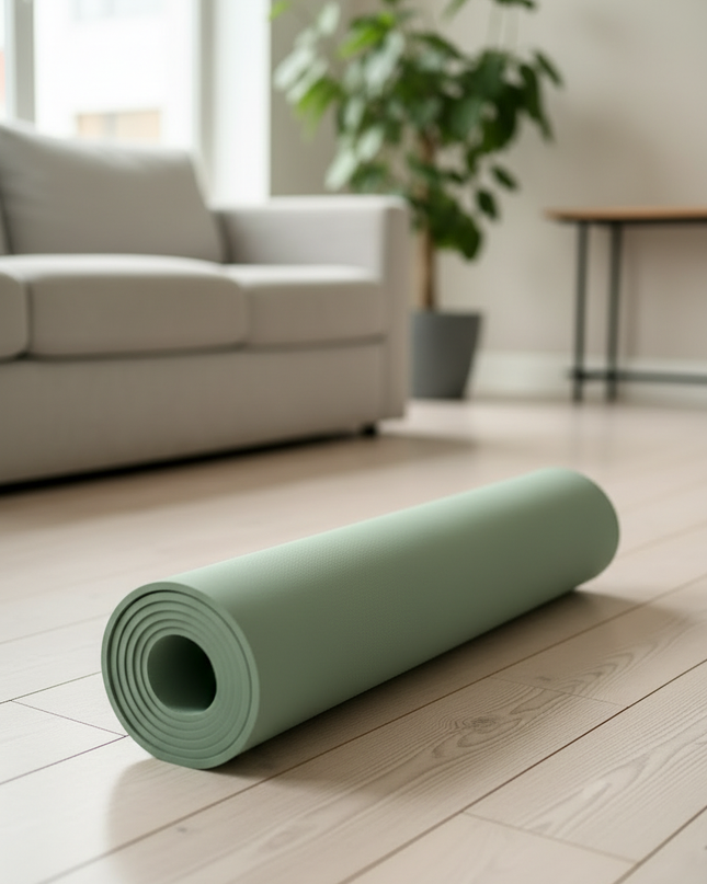 Grüne Yogamatte 116 x 183 cm - extra breit & rutschfest - Ansicht 3