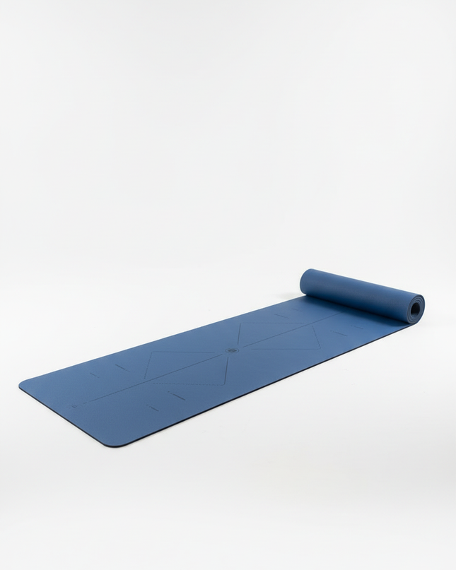 Yogamatte mit Tasche Set - rutschfest, 6 mm, dunkelblau - Ansicht 5