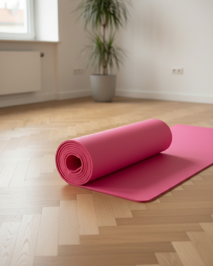 Rosa Yogamatte - extra breit, rutschfest, 6 mm - Ansicht 3