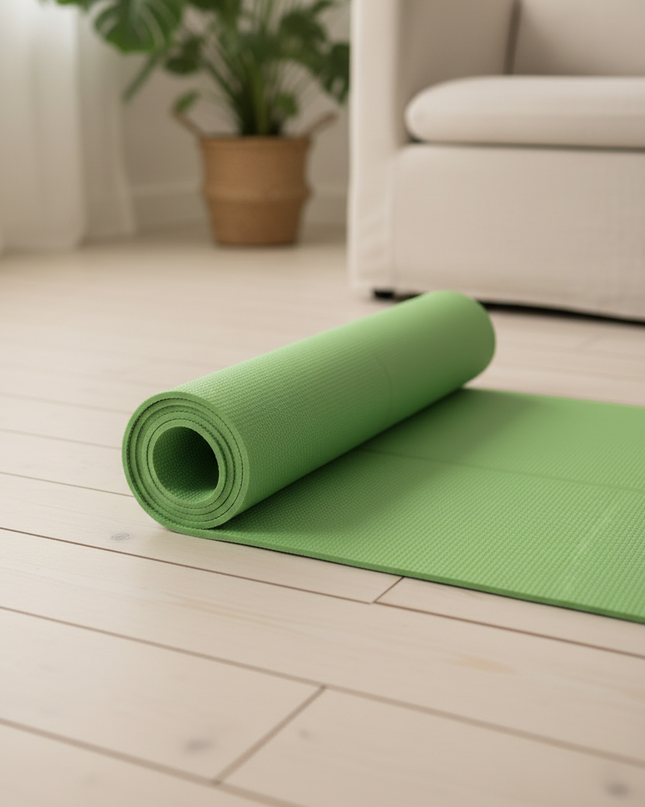 Yogamatte rutschfest und faltbar - grün, 3/4/6 mm - Ansicht 3
