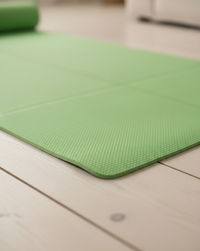 Yogamatte rutschfest und faltbar - grün, 3/4/6 mm - Ansicht 4