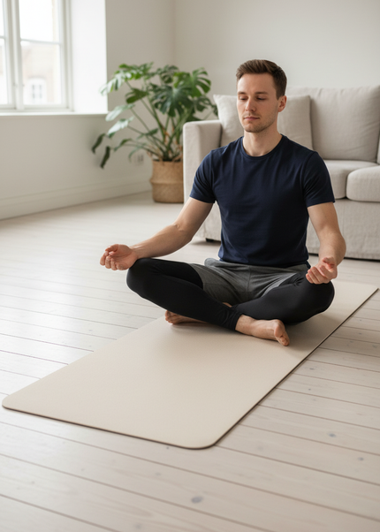 Yogamatte rutschfest mit Tasche - 6 mm, 180 x 57 cm - Ansicht 1