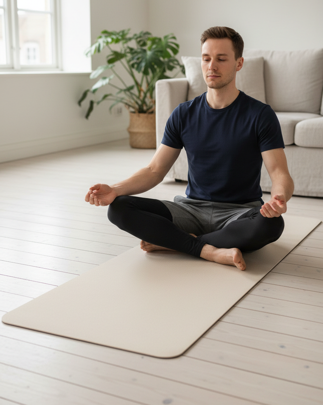 Yogamatte rutschfest mit Tasche - 6 mm, 180 x 57 cm - Ansicht 1