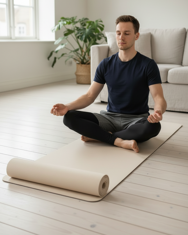Yogamatte rutschfest mit Tasche - 6 mm, 180 x 57 cm - Ansicht 3