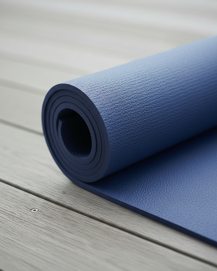 Yogamatte rutschfest aus TPE - dunkelblau, 6 oder 10 mm - Ansicht 4