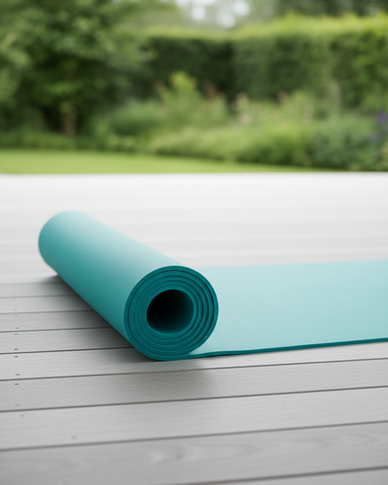 Yogamatte in Türkis: rutschfest, 6 oder 10 mm - Ansicht 3
