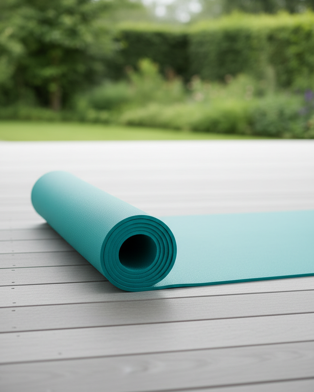 Yogamatte in Türkis: rutschfest, 6 oder 10 mm - Ansicht 3