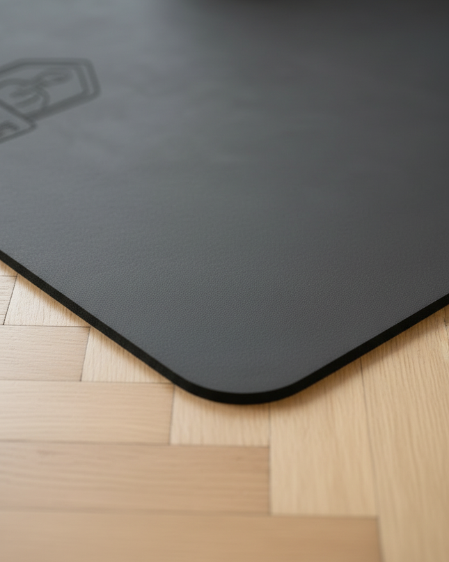 Yogamatte weich und rutschfest in Schwarz - 6 mm Dicke - Ansicht 4