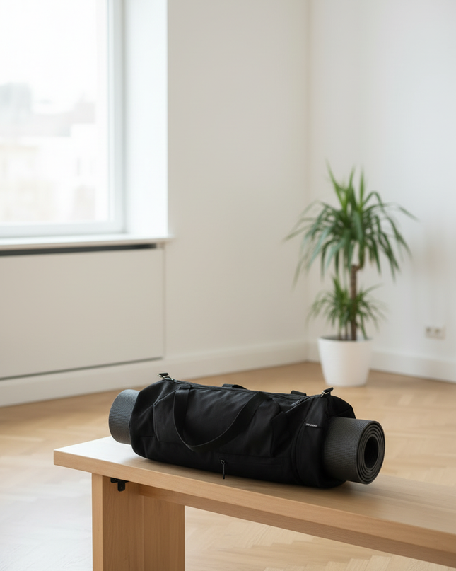 Yogatasche aus Baumwolle - schwarz, 78 cm - Ansicht 2