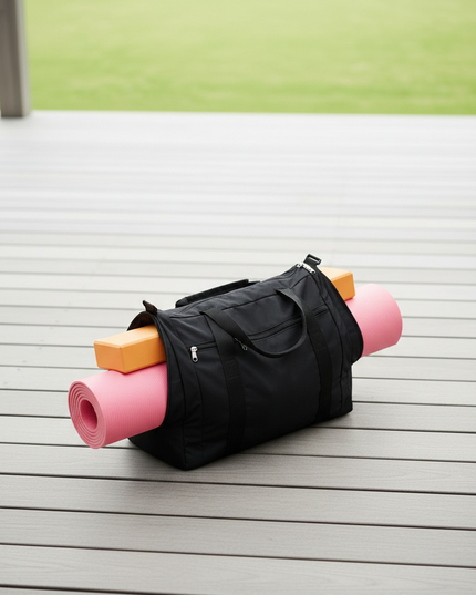 Yogatasche mit Mattenfach - schwarzer Rucksack für Studio - Ansicht 3