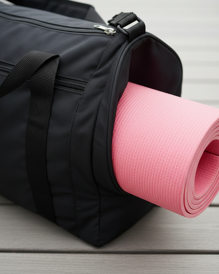 Yogatasche mit Mattenfach - schwarzer Rucksack für Studio - Ansicht 4