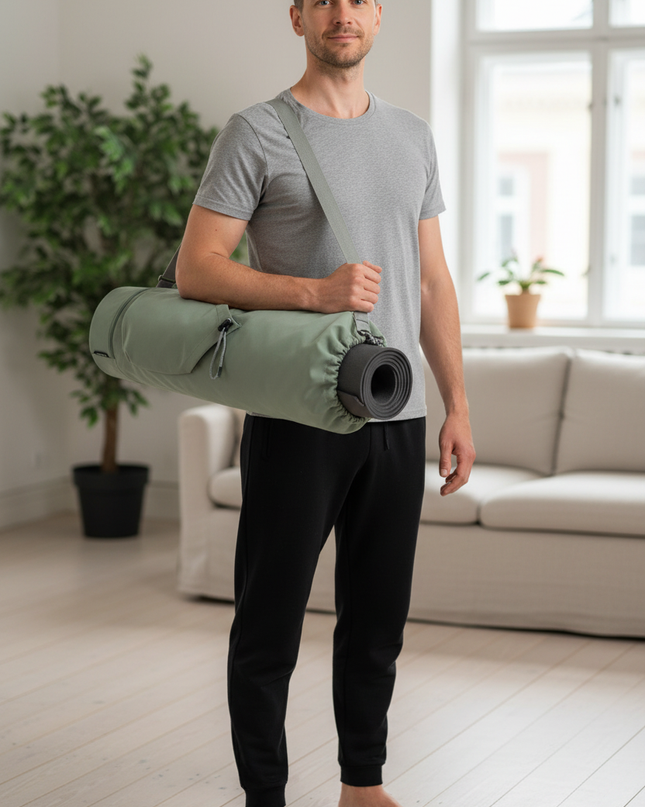 Yogatasche Nylon in Salbeigrün - mit Kordelzug - Ansicht 1