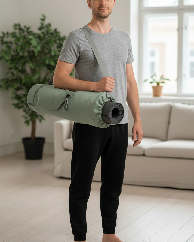 Yogatasche Nylon in Salbeigrün - mit Kordelzug - Ansicht 2