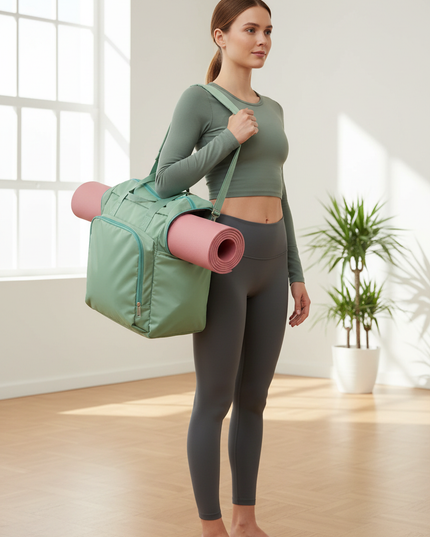 Yogatasche Rucksack mintgrün - geräumig & praktisch - Ansicht 1