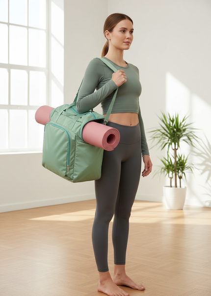 Yogatasche Rucksack mintgrün - geräumig & praktisch - Ansicht 1