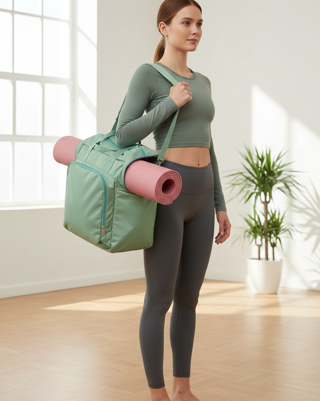 Yogatasche Rucksack mintgrün - geräumig & praktisch - Ansicht 1